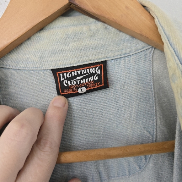 Lighting Clothing L Vest Shirt Mens Denim Bike Week 2003 Daytona Beach Florida - Picture 4 of 16